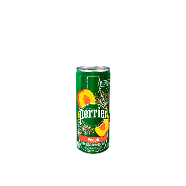 Perrier Slim Cans Peach - 250 Ml X 30 Cans