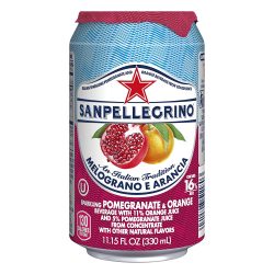 San Pellegrino Pomegranite Orange Cans -  24X330Ml