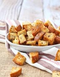 Three Plain Bread Croutons