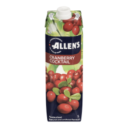 ALLENS TETRA CRANBERRY COCKTAIL - 12 x 1 LT.