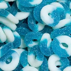ALBANESE GUMMI BLUE RASPBERRY RINGS