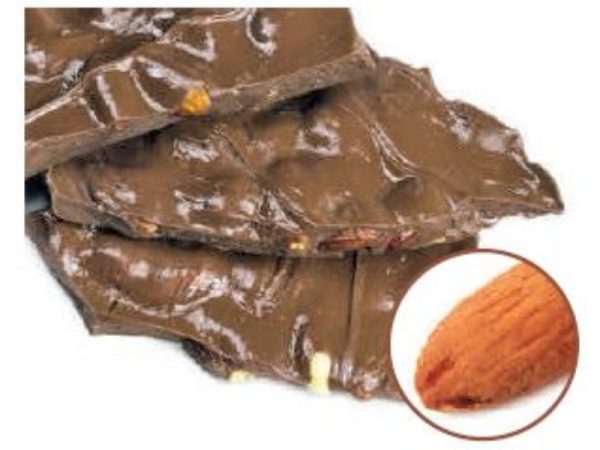 CHOCOLATE ALMOND BARK SQUARES (Milk)