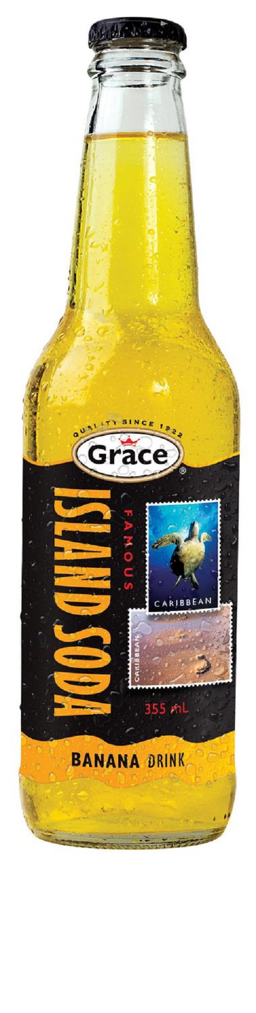 Grace Island Soda Banana - 355 Ml X 12 Cans
