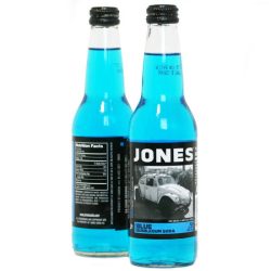 Jones Soda -  Blue Bubblegum - 355 ML x 12 Glass Bottles