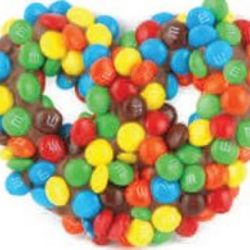 MILK CHOC PRETZELS WITH M& M'S