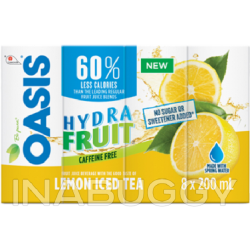 Oasis Tetra Hydra Fruit Lemon Ice Tea - 200 x 8 Cans