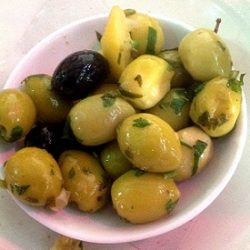 Marinated Green Olives