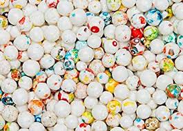 2 1/4"  Jaw Breakers  Candy Center White /Specs - Wrapped 72 CT