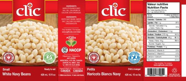 White Navy Beans Canned - 100 oz