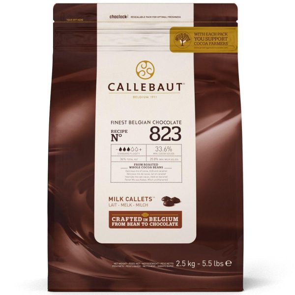 CALLEBAUT - MILK CHOCOLATE 33.6% CALLETS 823-CAU-76
