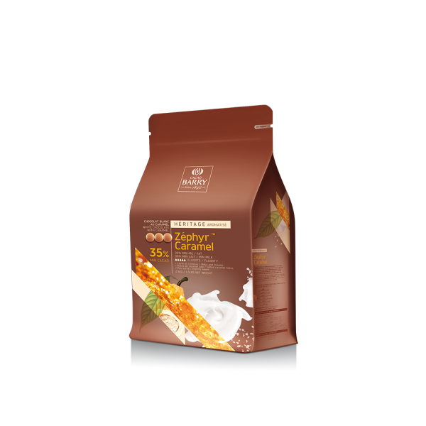CACOA BARRY - ZEPHYR CARAMEL WHITE CHOCOLATE PISTOLES 2.5KG